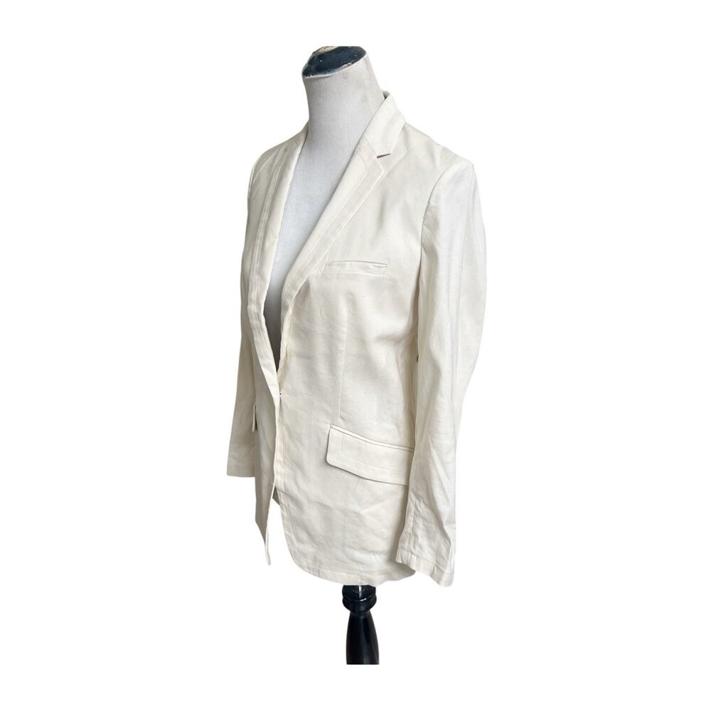 Rag & Bone Cream Linen Margot Blazer Sport Coat with Notched Lapel Size 0 - Picture 2 of 14